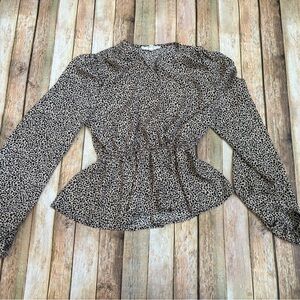 Leopard Print Long Sleeve Women's Top